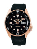 Seiko 5 Sports SRPD76K1 Herrenuhr – Automatik mit Goldton und Silikonarmband