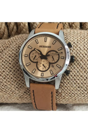 SEBAGO Herrenuhr Taba – Edelstahl & Leder