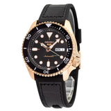 Seiko 5 Sports SRPD76K1 Herrenuhr – Automatik mit Goldton und Silikonarmband