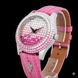 Burgmeister Damenarmbanduhr rosa Lederarmband