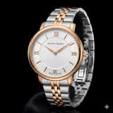 Pierre Cardin Uhr PC107431S08 Swiss Made - Luxus Herrenuhr Silber/Gold NEU