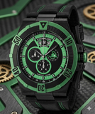 Stührling Falcon Blazer 220XL Quartz 51mm Diver Chrono Grün - NEU & OVP