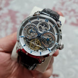 Stuhrling Automatik Skelett Herrenuhr 47mm – Dualzeit & Exklusives Design