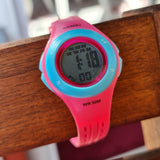 Kinderuhr Digital pink - LED Licht, Wecker & Chronograph für Kinder