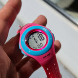 Kinderuhr Digital pink - LED Licht, Wecker & Chronograph für Kinder