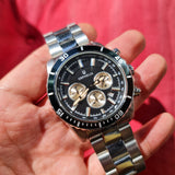 Orphelia Herren-Armbanduhr Chronograph Quarz – New Wave Edelstahl Uhr