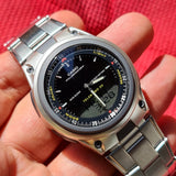 Casio AW-80D Herrenuhr – Analoge & Digitale Funktionen, Telememo & Timer