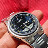 Casio AW-80D Herrenuhr – Analoge & Digitale Funktionen, Telememo & Timer