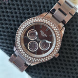 Hislon 3340L Multifunktion Damen-Schokolade Uhr