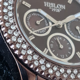 Hislon 3340L Multifunktion Damen-Schokolade Uhr