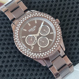 Hislon 3340L Multifunktion Damen-Schokolade Uhr