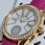 Momentus DW227G Damenuhr mit Pinkfarbenem Lederarmband