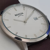 Boccia Titan 40mm Unisex Uhr mit Lederarmband – 3588-01