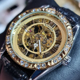 Winner Damenmechanische Uhr 38mm – Transparentes Design mit Garantie