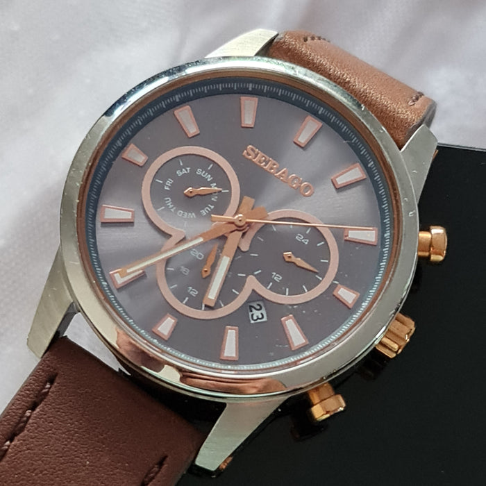 SEBAGO Herrenuhr – Braun mit Lederarmband