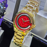 Momentus DW293V 34mm Damen Uhr – Rot-Goldenes Zifferblatt