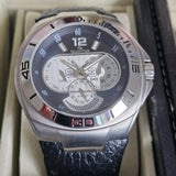 Quantum Herrenuhr Multifunktion – Silber/Schwarz – Leder – Neu & OVP