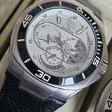 Quantum Herrenuhr – Edelstahl & Lederarmband