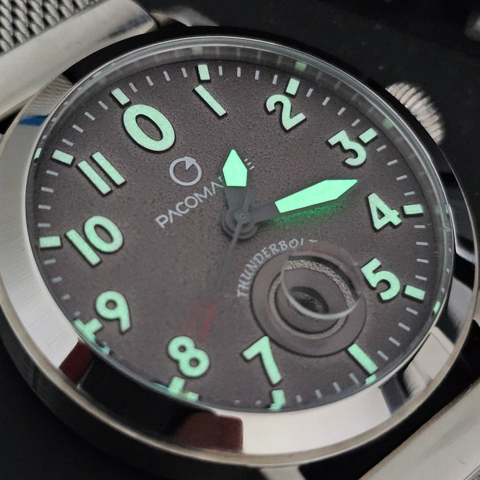 PACOMARINE Thunderbolt PM51 Meshband Herrenuhr