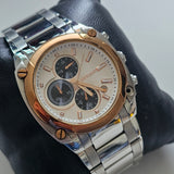Sebago Armbanduhr für Herren, Weißes Zifferblatt, Edelstahl, Bicolor ÖZENSAAT