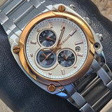 Sebago Armbanduhr für Herren, Weißes Zifferblatt, Edelstahl, Bicolor ÖZENSAAT