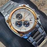 Sebago Armbanduhr für Herren, Weißes Zifferblatt, Edelstahl, Bicolor ÖZENSAAT