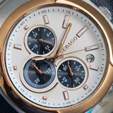Sebago Armbanduhr für Herren, Weißes Zifferblatt, Edelstahl, Bicolor ÖZENSAAT