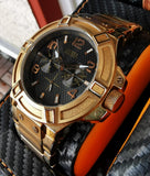 Guess Herrenuhr W0218G3 Rigor – Schwarzes Zifferblatt, Roségold Edelstahl