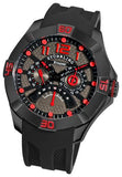 Stuhrling Original Aquadiver Xtreme Herrenuhr - 49mm - Schwarz/Rot - Neu & OVP