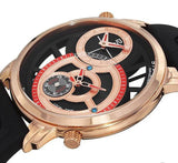 Stuhrling Original Herrenuhr Quarz Dualzeit Roséton