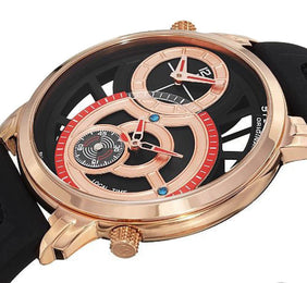 Stuhrling Original Herrenuhr Quarz Dualzeit Roséton