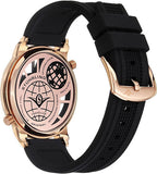 Stuhrling Original Herrenuhr 503.334614 Symphony Eclipse Horizon Quarz Dualzeit Roséton
