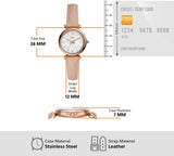 Fossil Carlie Damen-Uhr – Edelstahlgehäuse & Lederarmband