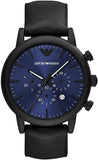 Emporio Armani Herrenuhr – Chronograph mit blauem Zifferblatt