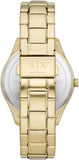 Armani Exchange Herrenuhr - Goldfarbenes Edelstahlarmband mit Quarzwerk