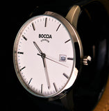 Boccia Titan 40mm Unisex Uhr mit Lederarmband – 3588-01