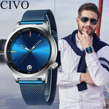 Herrenuhr Blau Analog in Blau und Silber #ÖZENSAAT