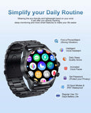 XYZ Smartuhr Herren mit Anruf Funktion & Fitness Tracker – Wasserdicht & Bluetooth