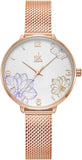 [Brand Name - Damen Uhr Blumenmuster Elegant – Quarzwerk & Garantie]