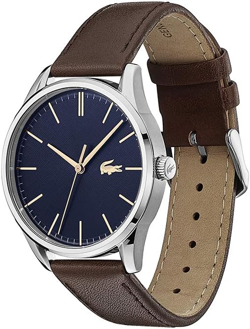 Lacoste Herrenuhr 2011046 – Blaues Zifferblatt mit Lederarmband