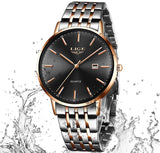 Herren Edelstahl Uhr mit Datum – Klassische Quarz Uhr für Business & Freizeit