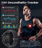 Herren Smartuhr mit Telefonfunktion, 100 Sportmodi, Wasserdicht & Herzfrequenzmessung