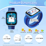 Ucani Smartuhr Kinder – Multifunktionale Uhr mit SOS, Spielen & Kamera (Blau)