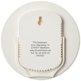 TFA Dostmann Analoges Raum- und Außenthermometer mit Komfortzonen – Weiß