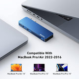 RayCue USB-C Hub Adapter für MacBook Pro/Air 2022-2016 - Thunderbolt 3, USB 3.0