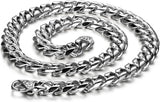 [Brand Name] Herren Kette Edelstahl Panzerkette Königskette Silber - Massive Edelstahlkette