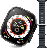 Smartwatch Damen Herren mit Telefonfunktion 1.83 Zoll Touchscreen Fitnessuhr Wasserdicht Mit Schrittzähler Pulsmesser Schlafmonitor Sportmodi Armbanduhr für Android Schwarz
