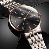 Herren Edelstahl Uhr mit Datum – Klassische Quarz Uhr für Business & Freizeit