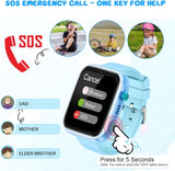 OKYUK T45 Kinder Smartuhr mit 4G, GPS & SOS – Blau