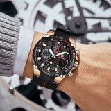 [Brand Name - Model Name] Herren Sportuhr Chronograph Quarz mit Silikonarmband